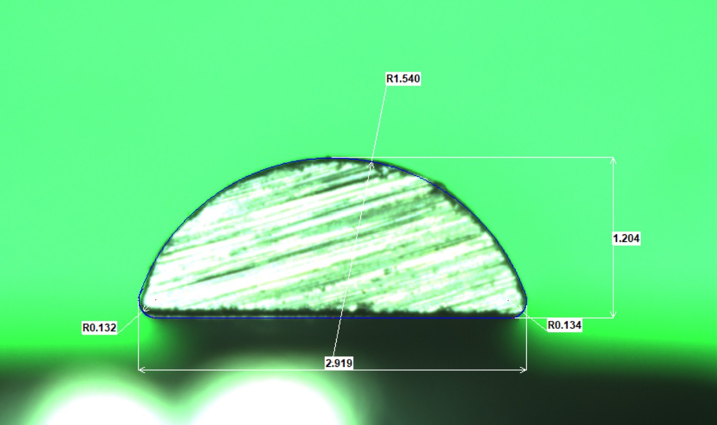 Half round profile wire