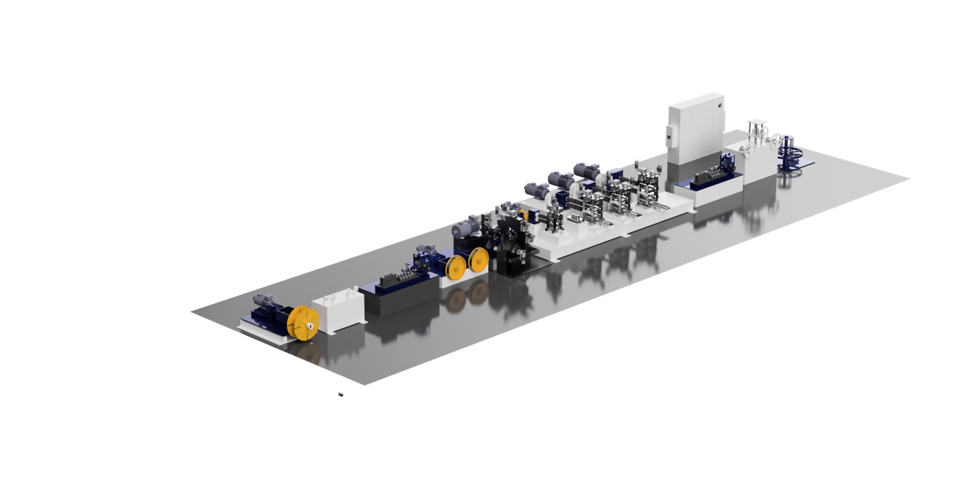 Multi stand wire flattening mill